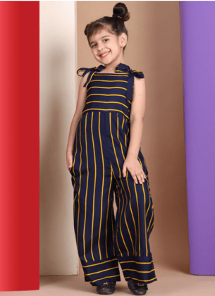 Girls Shoulder Straps Basic Jumpsuit