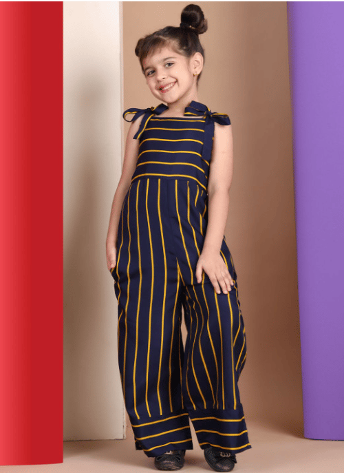 Girls Shoulder Straps Basic Jumpsuit