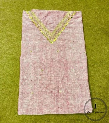 Handwoven Kala Cotton Kurti with Exclusive In-House Zardozi Embroidery