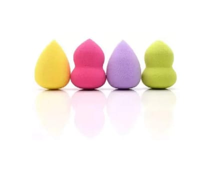 Elecsera Set of 4 Makeup Beauty Foundation Cream Powder Liquid Blender Puff