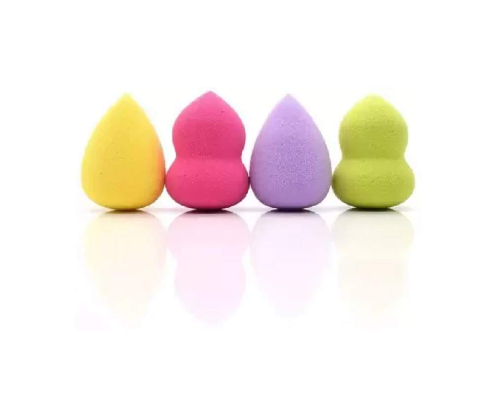 Elecsera Set of 4 Makeup Beauty Foundation Cream Powder Liquid Blender Puff