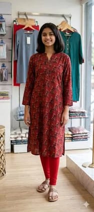 Rust Heritage Printed Kurti set