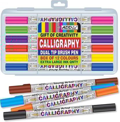 Add gel calligraphy dual tip brush pen Add gel calligraphy dual tip brush pen