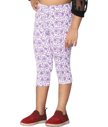 2K Kids Pack of 1 Girls Lycra Capris ( Purple )