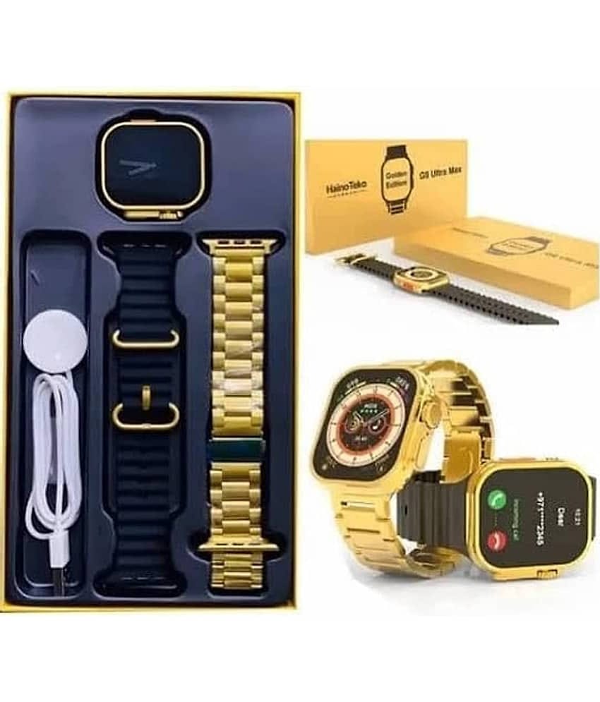 HEDU ALOMED Ultra Max Smart Watch 24k Gold 2.01 Inch HD Smartwatch Smart Watch | Sleep Monitor | Distance Tracker | Calendaring | Sedentary