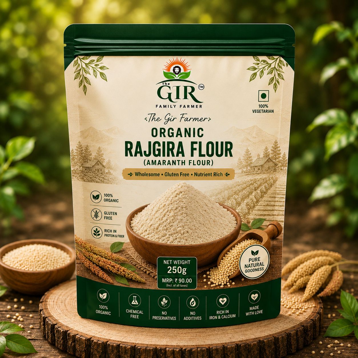 Organic Rajgira Flour Gluten-Free Amaranth Atta | The Gir Farmer