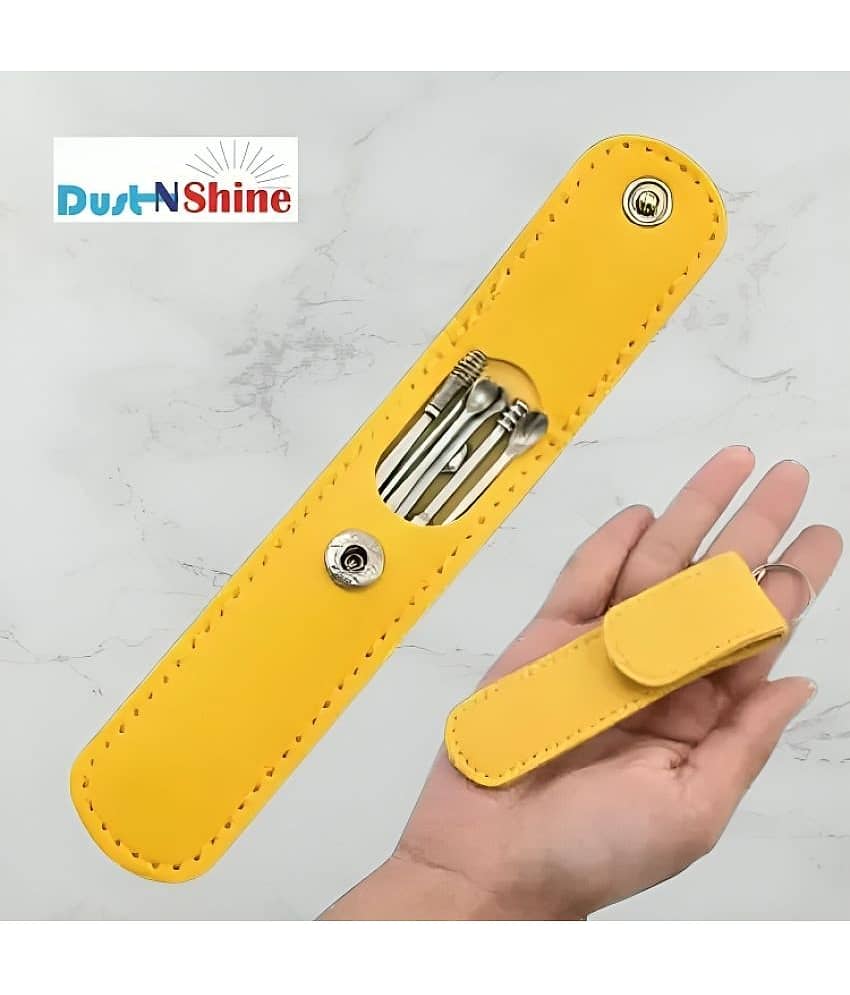 Reusable Earwax Removal Ear Cleaning Tool Set Spiral Ear Curette Tool with Leather Storage Pouch for Men Women (Pack of 1)