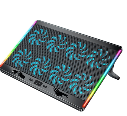 CLAW Iceberg F4 - 8 Motor Laptop Cooling Pad with Adjustable Height and LCD Display