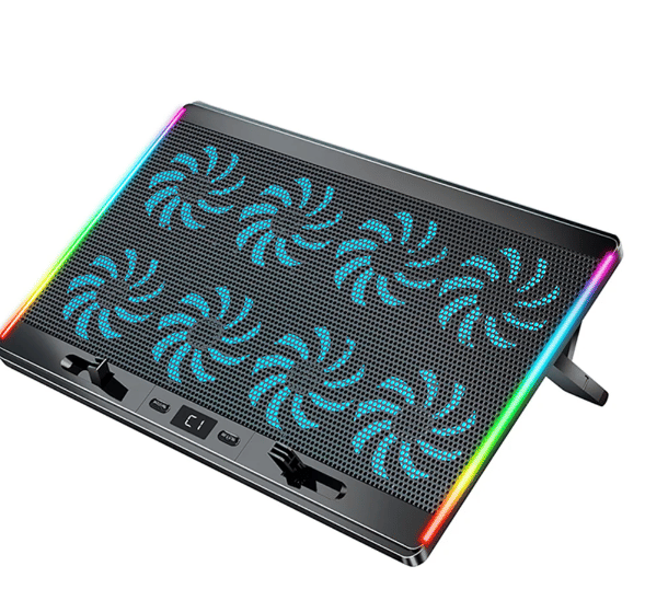 CLAW Iceberg F4 - 8 Motor Laptop Cooling Pad with Adjustable Height and LCD Display