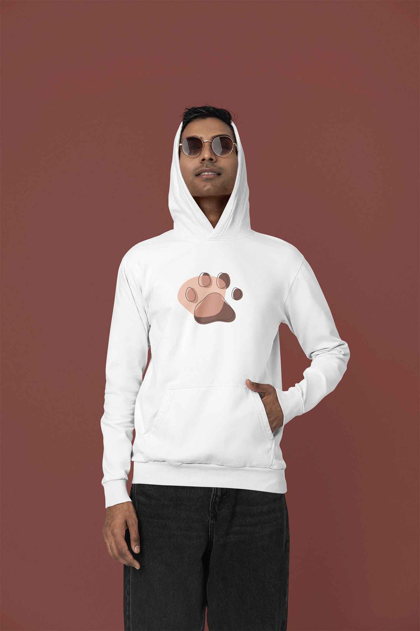 Hoodie (Men) - Pawsitive Vibes (7 Colours)