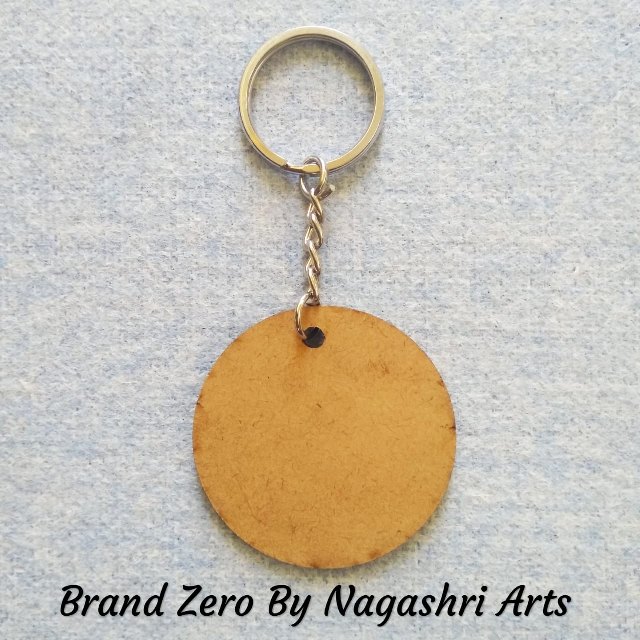 Brand Zero MDF Key Chain Round Design - Select Your preferred Size & Thickness
