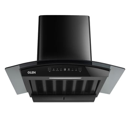 Auto Clean Curved Glass Chimney with BLDC Motor 60/90cm 1400 m³/h -Black (6071R BLDC BL AC)