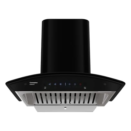 Crompton Intelli Sense 60cm 1417m3/hr Curved Chimney| Baffle Filter Intelligent Autoclean for kitchen| Smart On| Built In Oil Collector| Touch+ Motion Sensor Control| 5 Yrs Motor &1Yr Overall Warranty Crompton Intelli Sense 60cm 1417m3/hr Curved Chimney|
