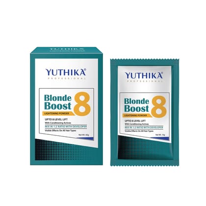 Yuthika Professional Blonder Powder for Hair 60gm Multi Techniques Hair Lightning Powder, Pristine Blonde Radiance