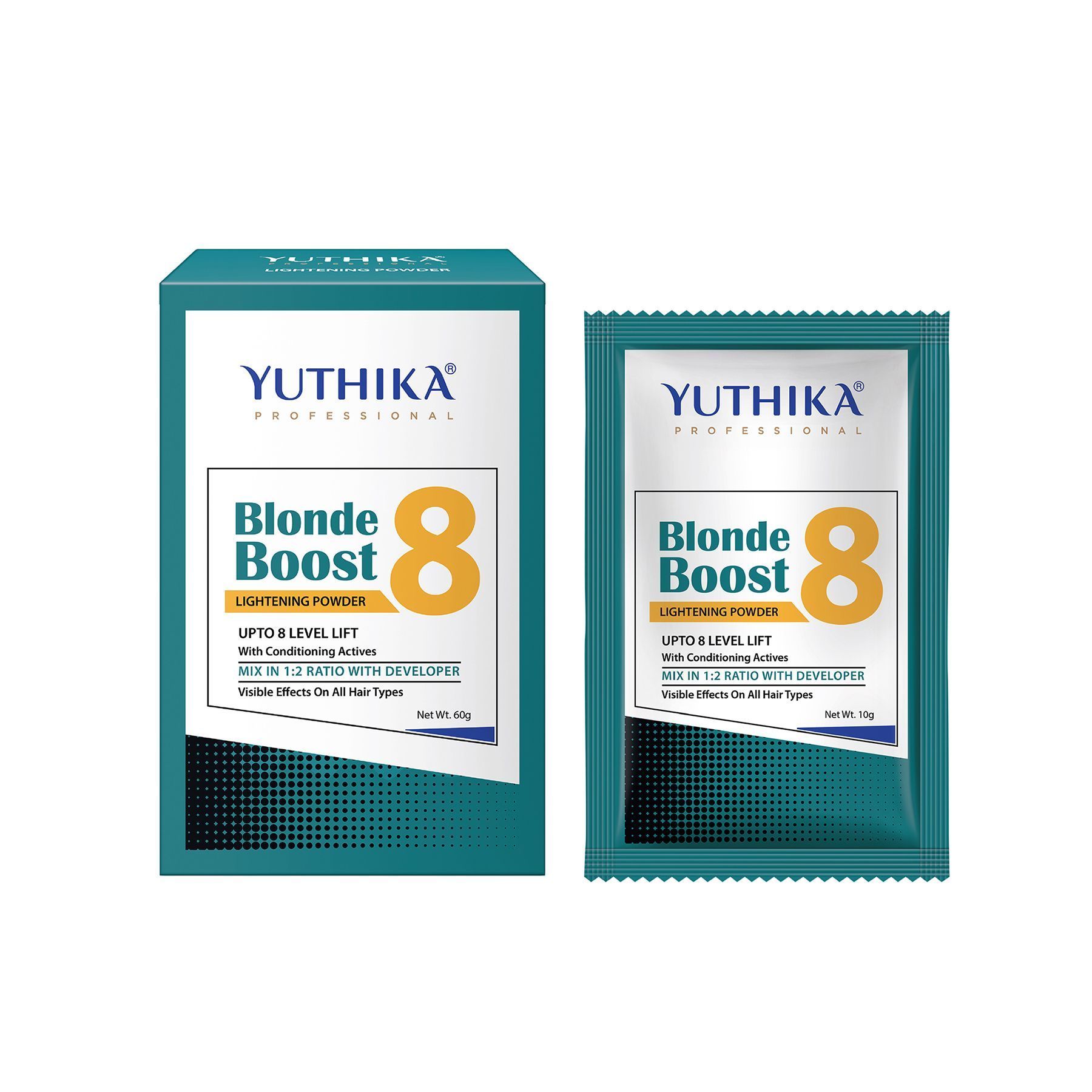 Yuthika Professional Blonder Powder for Hair 60gm Multi Techniques Hair Lightning Powder, Pristine Blonde Radiance