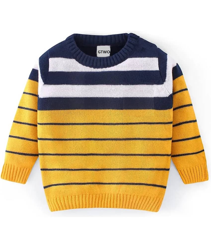 GTwo Pack of 1 Boys Woollen Blend Pullover Sweater ( Bright Yellow )