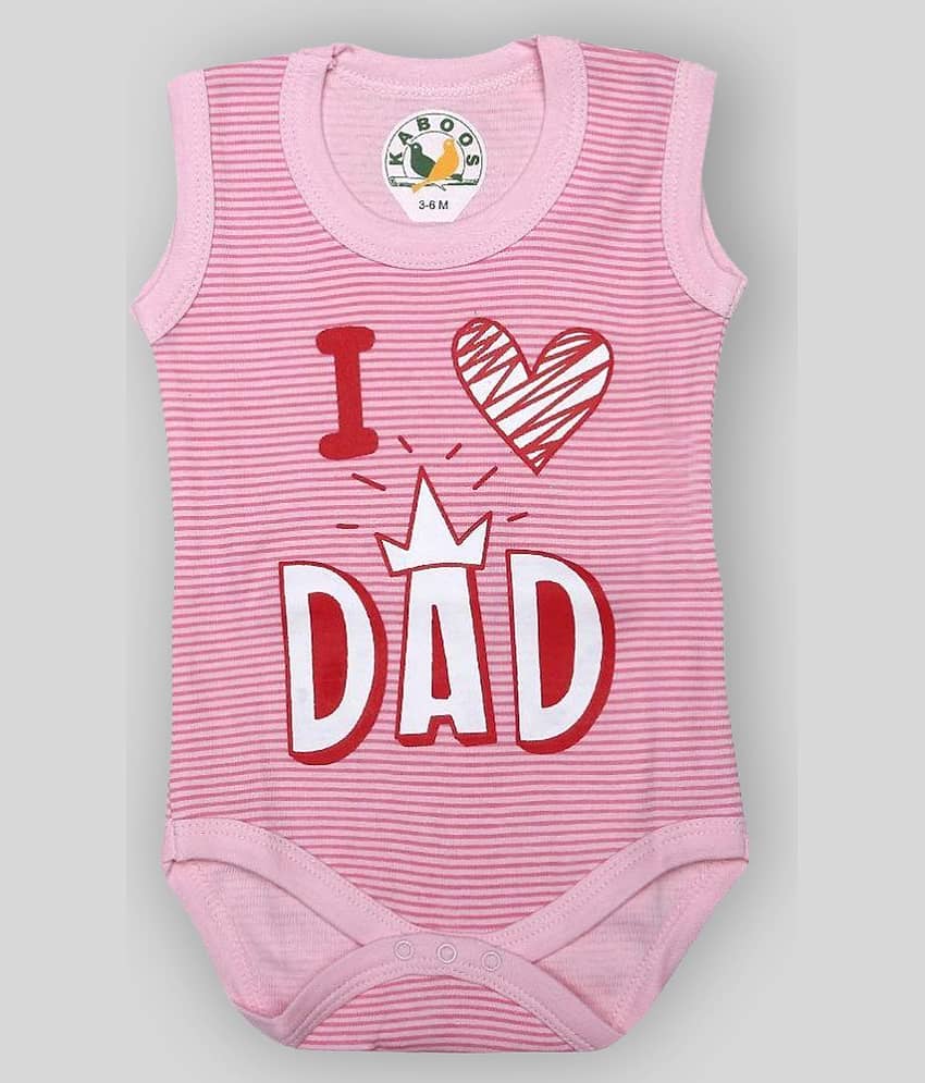 KABOOS Pack of 1 Baby Girls Cotton Bodysuit ( Pink )