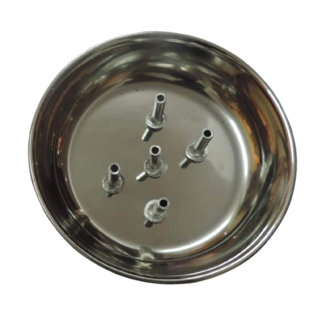MAYAPURI Stainless Steel Agarbatti Stand with Plate | 5 Incense Sticks Holder Dhoop Dani