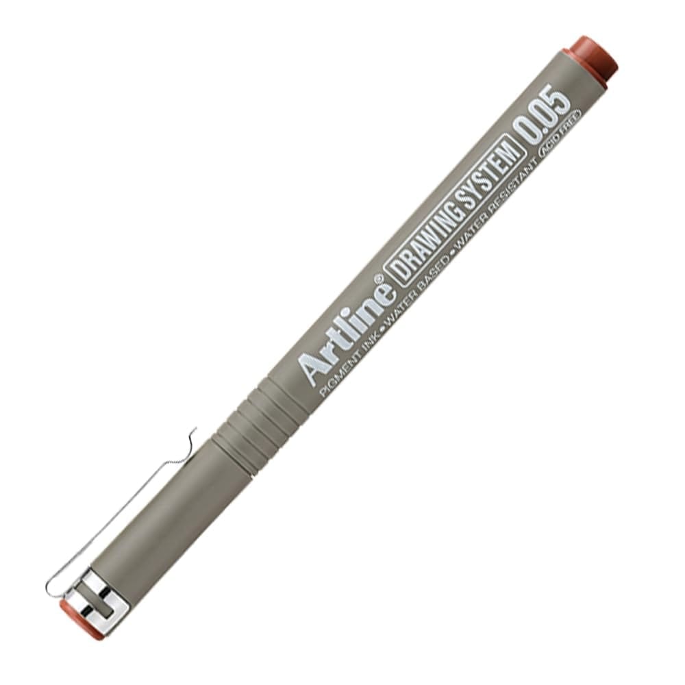 Artline Drawing System Pen 0.05 MM Marker Sepia Colour Pack of 12 | Explore Various Drawing Techniques for Artists & Designers