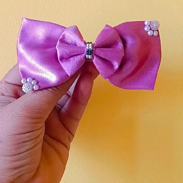 Pink Womens Comfort Wear Bow Clip Hair Clips