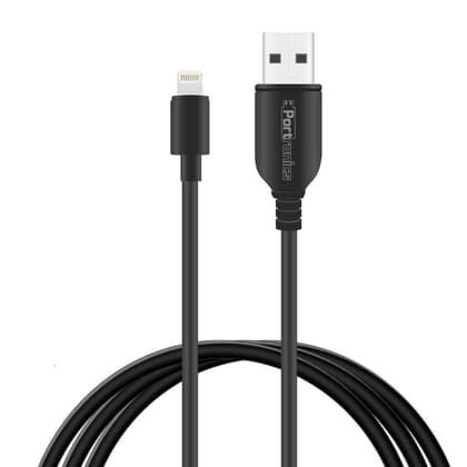 Portronics Konnect Link USB to 8PIN Fast Charging Cable with iOS Compatibility, 3.0A Output, 480Mbps Data Transfer, 1M Length White Portronics Konnect Link USB to 8PIN Fast Charging Cable with iOS Compatibility, 3.0A Output, 480Mbps Data Transfer, 1M Length White