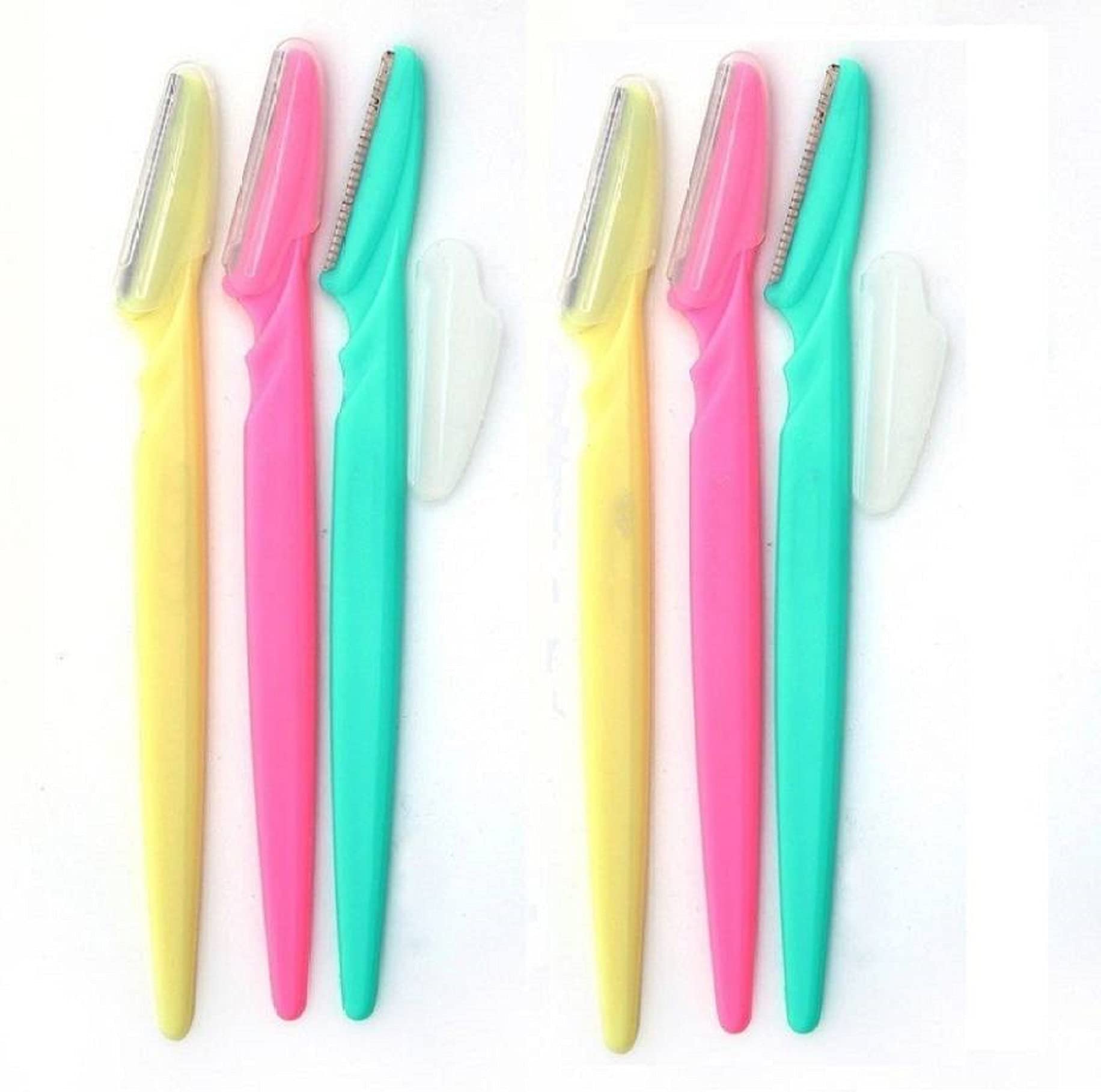 Elecsera Facial, Eyebrow or Face Hair Removal Razor 6 Pcs Set (Pack of 6)