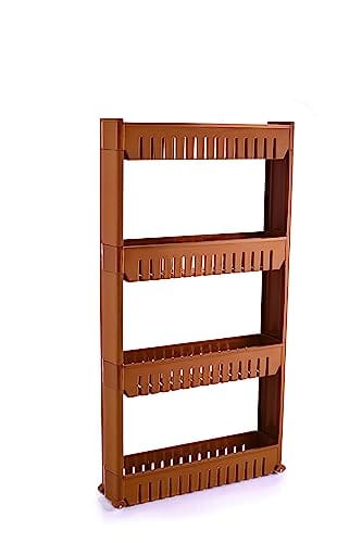 ATTRO Slim Rack 4 Layer Rack Made with Heavy Plastic Material Lightweight, Foldable and Portable Simple