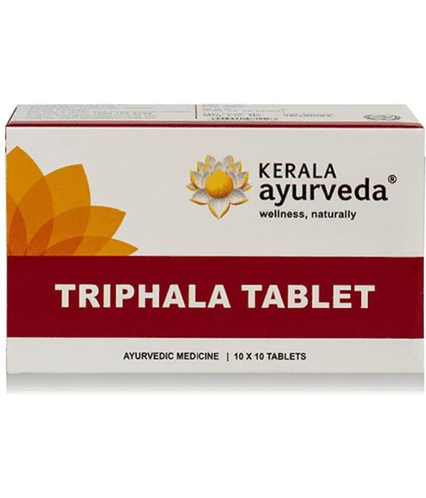Kerala Ayurveda Triphala 100 Tablets, Helps with Gut health, Constipation, 100% Ayurvedic medicine for constipation, Regulates Bowel movement