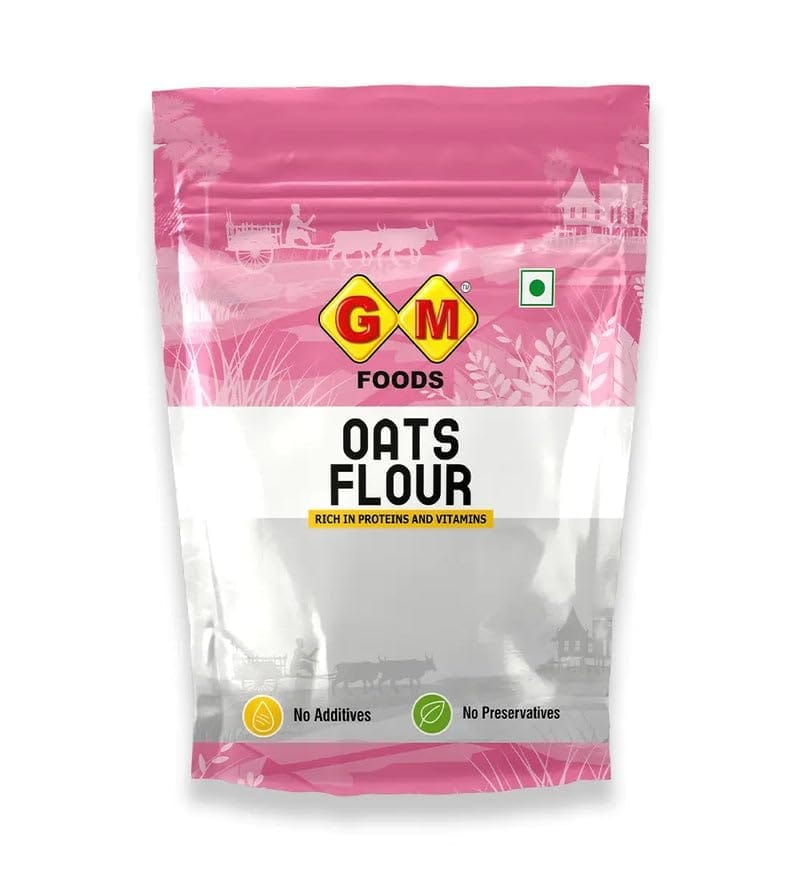 GM Foods Oats Flour 200g (Pack of 3) | Rich in Protein & Vitamins | High-Fiber | No Additives or Preservatives | Healthy Atta for Roti, Pancakes, Baking & Everyday Cooking