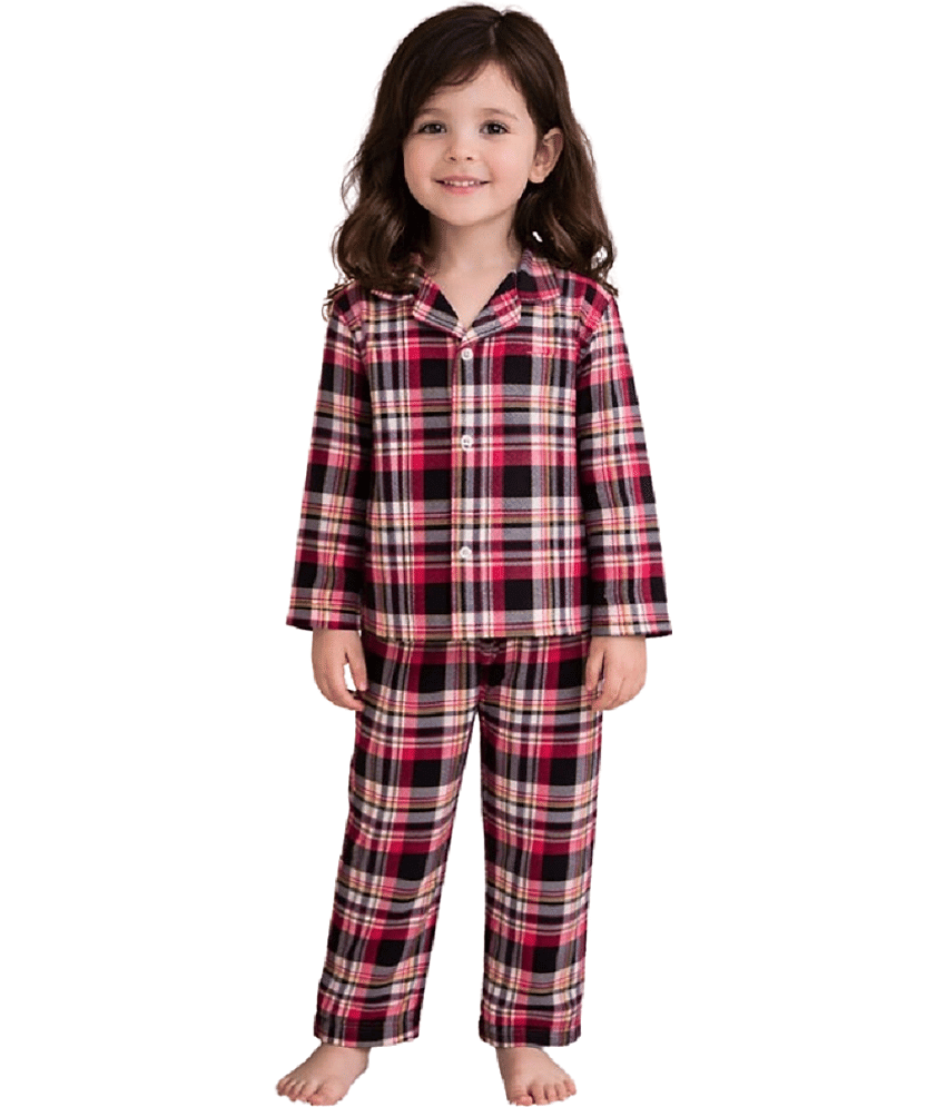 harshvardhanmart.com Pack of 1 Boys 100% Cotton Nightsuit Set ( Magenta )