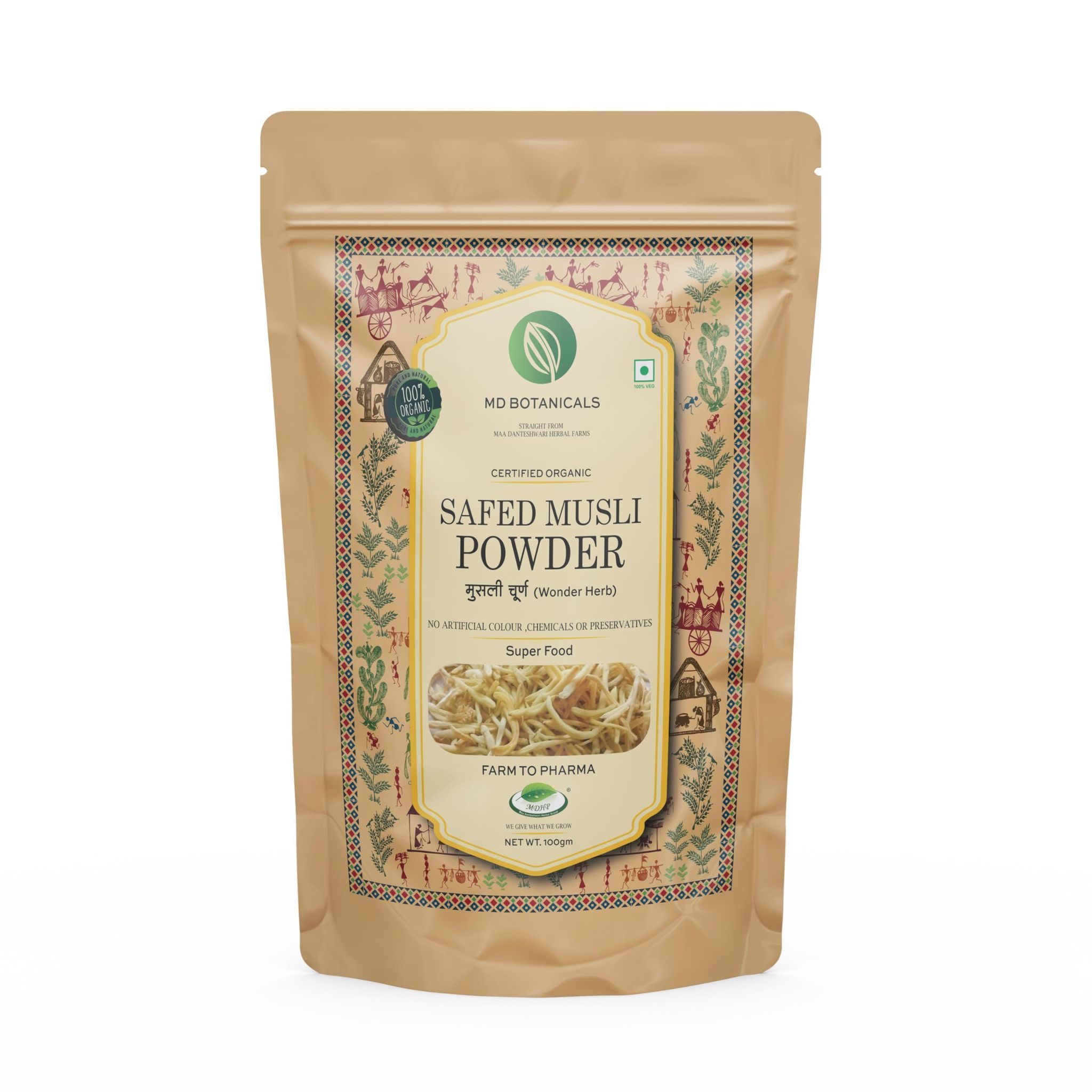 Safed Musli Powder (100gm) MD Organic and Natural Product