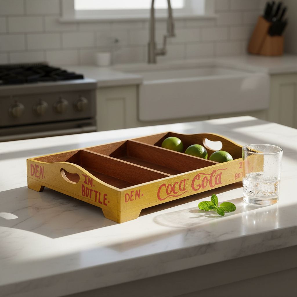 Indian Handpainted Coca Cola Wooden Serving Tray