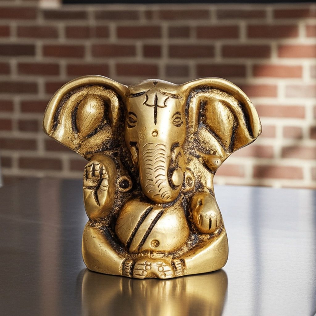 Brass Showpiece Ganesh Ji God Idol Statue (BSMAS398)