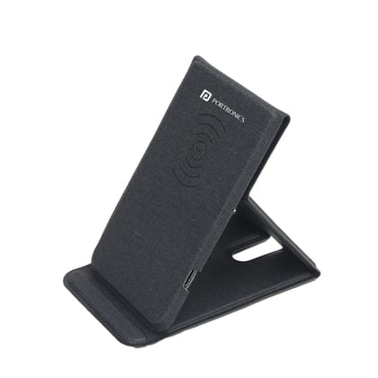 Portronics Freedom Fold Wide Compatibility, Mobile Stand, 15 Watt Wireless Charger, Premium Leather Portronics Freedom Fold Wide Compatibility, Mobile Stand, 15 Watt Wireless Charger, Premium Leather