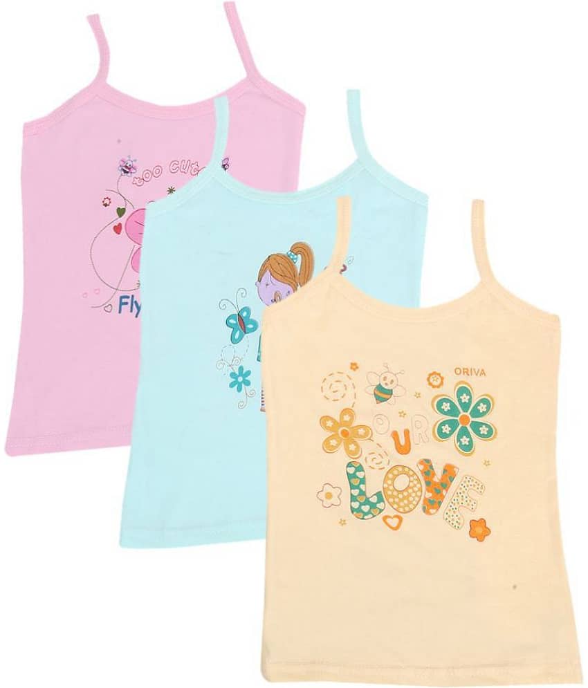 PARYAG HOSIERY Pack of 3 Girls 100% Cotton ( Multi )