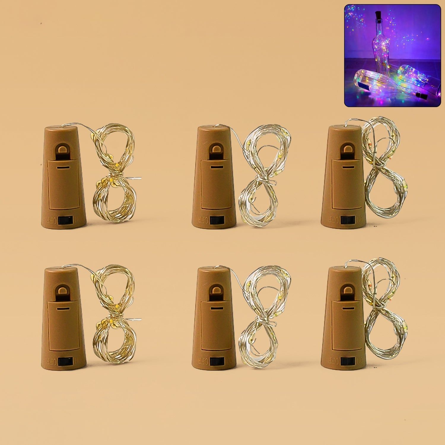 Cork-Shaped LED Bottle String Fairy Lights (1 Pc)