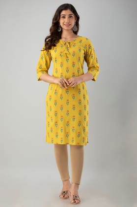 Rekha fashion_Stylish Mustard Cotton Printed Petite Kurti Rekha fashion_Stylish Mustard Cotton Printed Petite Kurti