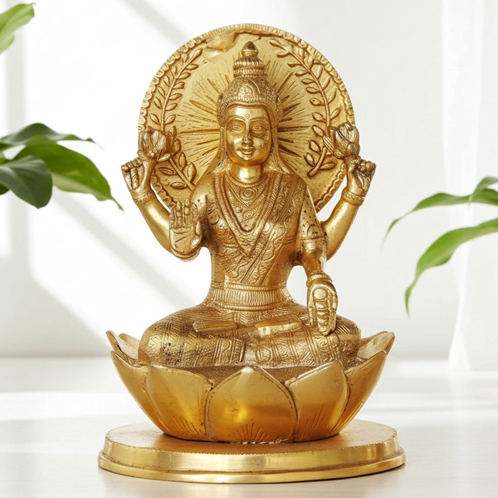 Brass Showpiece Laxmi Ji God Idol Statue (BSMAS1034 L)