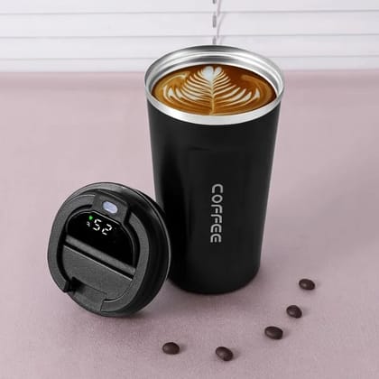 Double Wall Insulated Stainless Steel Mug 510ml | Hot & Cold Travel Coffee Cup with Temperature Retention | Reusable Metal Drinking Mug for Office, Home, Travel & Daily Use (Color May Vary)
