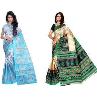 SVB Saree Multicolour Taffeta Silk Saree Without Blouse Piece