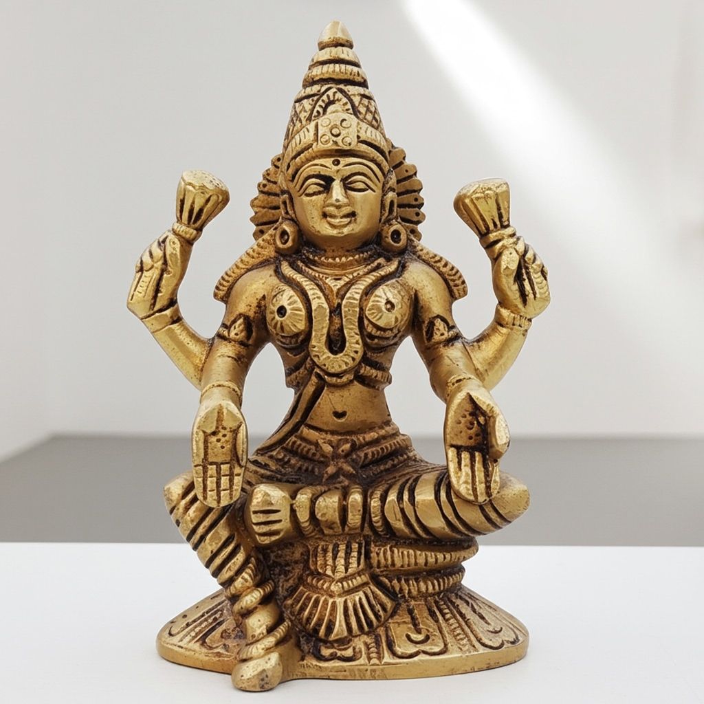 Brass Showpiece Laxmi Ji God Idol Statue (BSMAS1041 L)