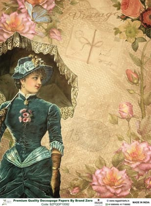 Brand Zero Premium Quality Decoupage Paper Pack of Two - Design Code: BZPQDP10092