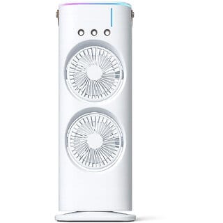 Double-Ended Mist Spray Cooler Fan | USB Rechargeable Portable Cooling Fan for Desk & Travel | Summer Air Cooler Gadget