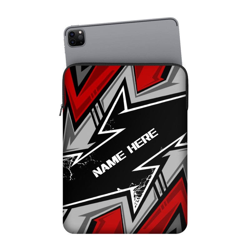 Wrapcart Rider Custom Name iPad Sleeve | Canvas, Water-Resistant