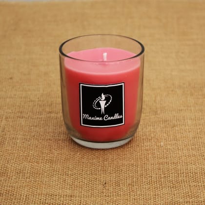 EnglishRose Fragranced U Shaped Glass Jar Scented Candle