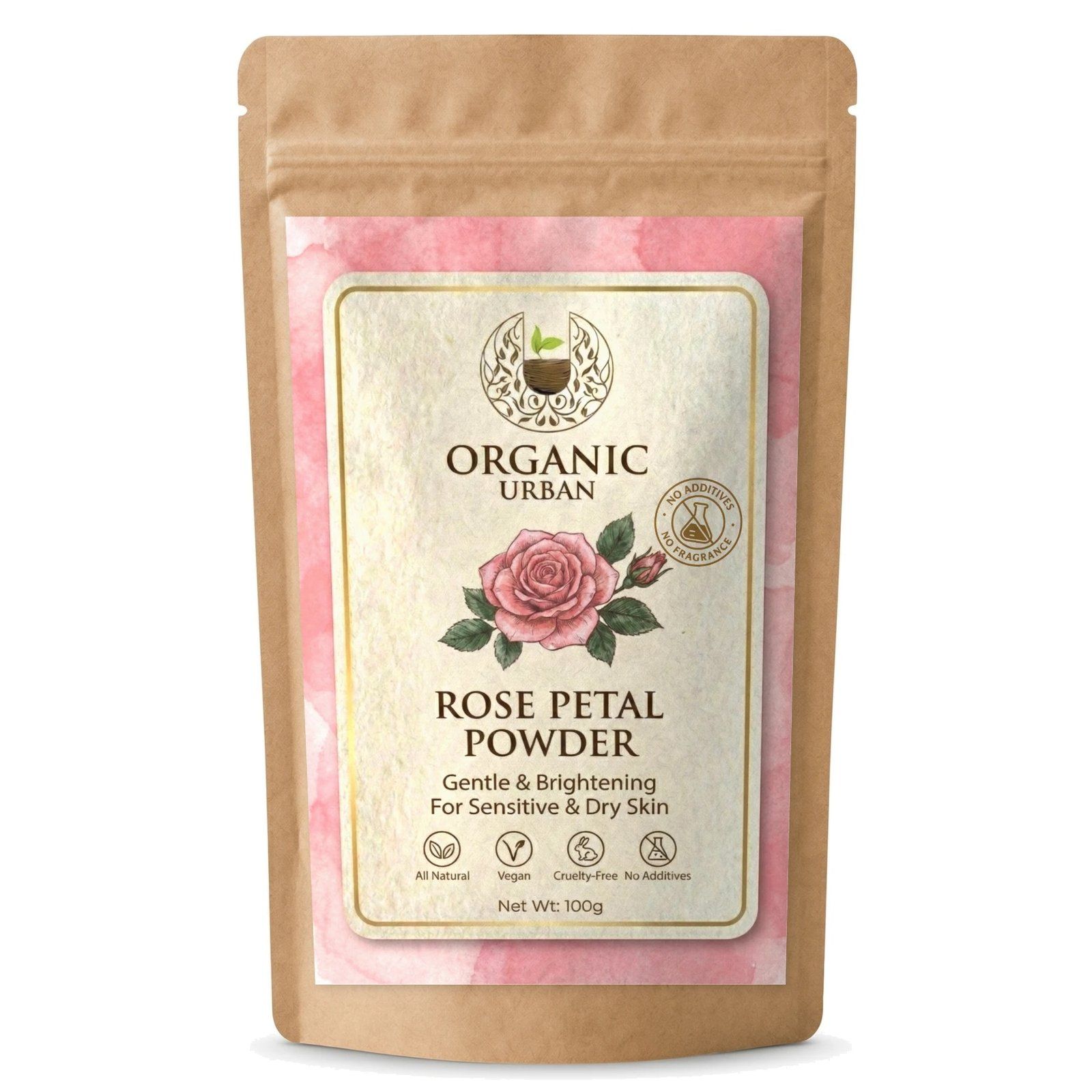Organic Urban Rose Petal Powder | Botanical Face Pack Powder | 100 g