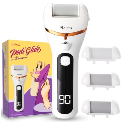 Lifelong Callus Remover for Feet Electronic with 3Heads|TypeC Rechargeable Foot Scrubber for Dead Skin Remover |3Hr Runtime Pedicure Tool Kit for Women|Waterproof 3-Speed Foot Cleaner|LED Focus Light Lifelong Callus Remover for Feet Electronic with 3Head Lifelong Callus Remover for Feet Electronic with 3Heads|TypeC Rechargeable Foot Scrubber for Dead Skin Remover |3Hr Runtime Pedicure Tool Kit for Women|Waterproof 3-Speed Foot Cleaner|LED Focus Light Lifelong Callus Remover for Feet Electronic with 3Head