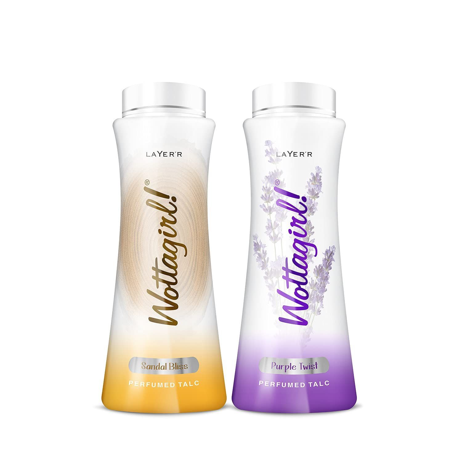 Layer'r Wottagirl Sandal Bliss | Purple Twist Perfumed Talc for women,100g combo | Pack of 2