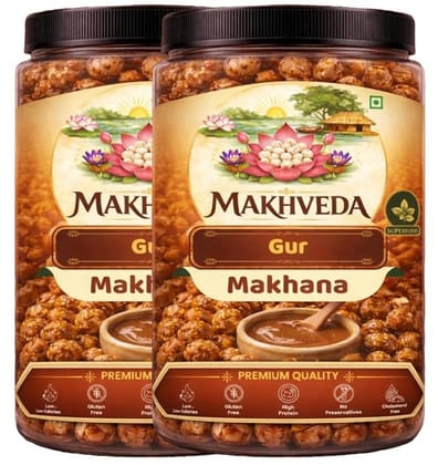 MAKHVEDA -  Til Gur Makhana | Roasted Fox Nuts | Popped Lotus Seeds | Healthy Snack | Low Calorie, High Protein, Gluten Free | Sweet Sesame Jaggery Crunch
