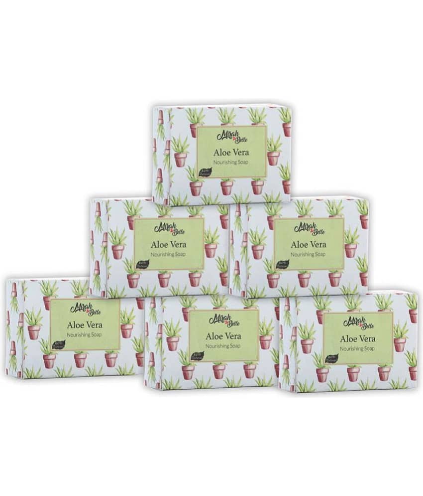 Mirah Belle Organic Aloe Vera Nourishing Soap Bar  (125 gm) Soap 750 gram g Pack of 6